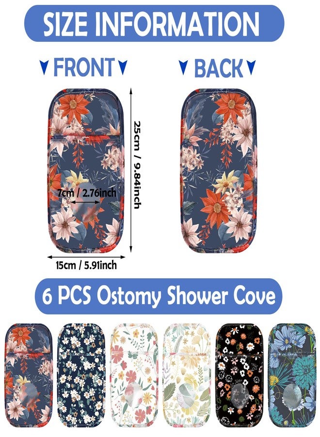 Sosation 6 Pieces Ostomy Bag Covers Waterproof Ostomy Shower Cover Lightweight Colostomy Bags Covers Shower Wraps with Opening for Women Men Ileostomy Care Protector Odor Reducing Supplies - Image 2